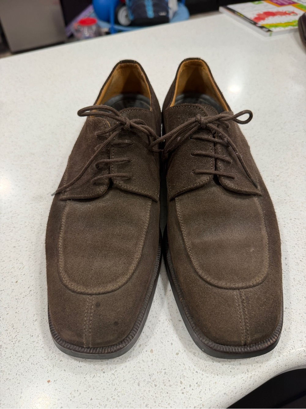 Men's Brown Suede Lace-Up Michael Toschi Brown Suede CIS Carbonlite Split Toe-10